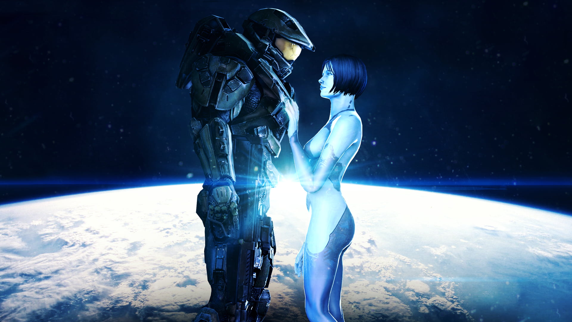 Master Chief With Cortana - HD Wallpaper 