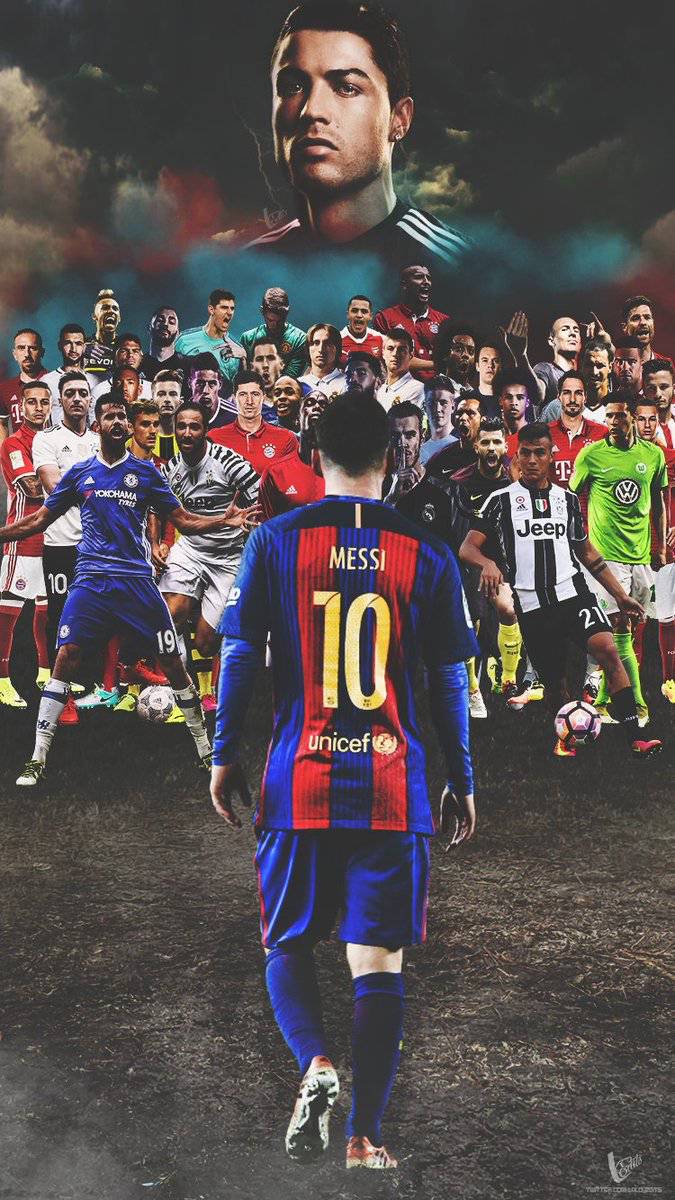 Messi Iphone Wallpapers - Messi E Cristiano Ronaldo - 675x1200 Wallpaper -  