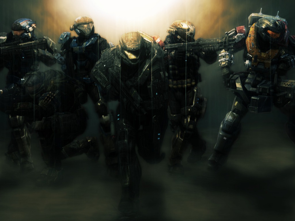 Halo Wallpaper - Master Chief And Noble Team - HD Wallpaper 
