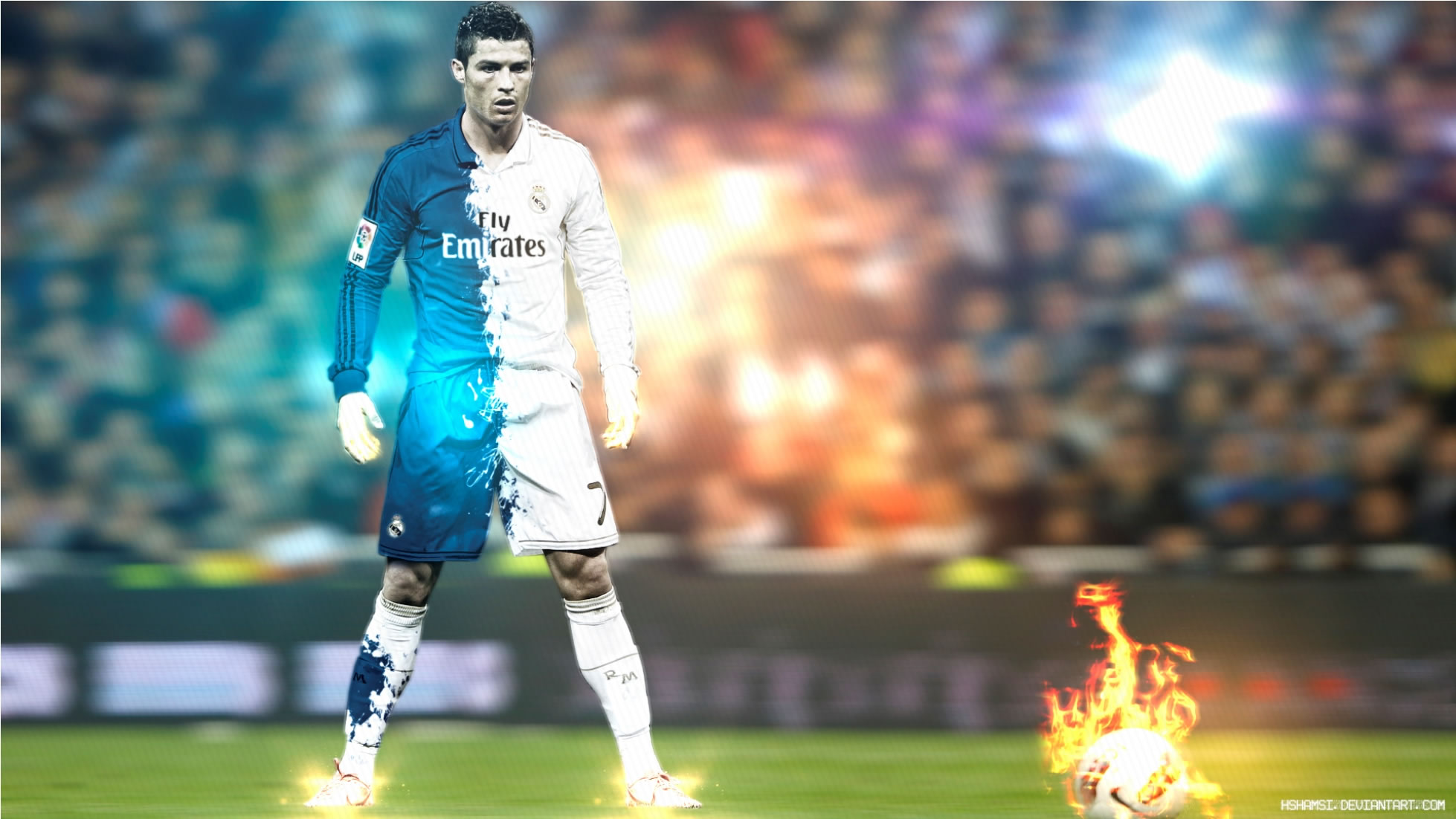 Cristiano Ronaldo Cool 1958x1102 Wallpaper Teahub Io