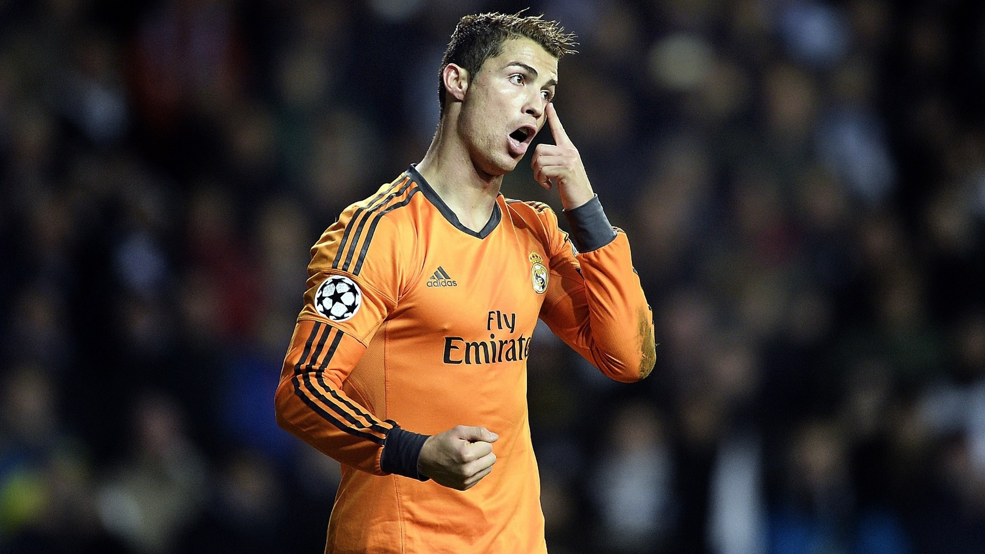 Cristiano Ronaldo 2014 Orange Jersey Wallpaper - Full Hd Cr7 Hd - HD Wallpaper 