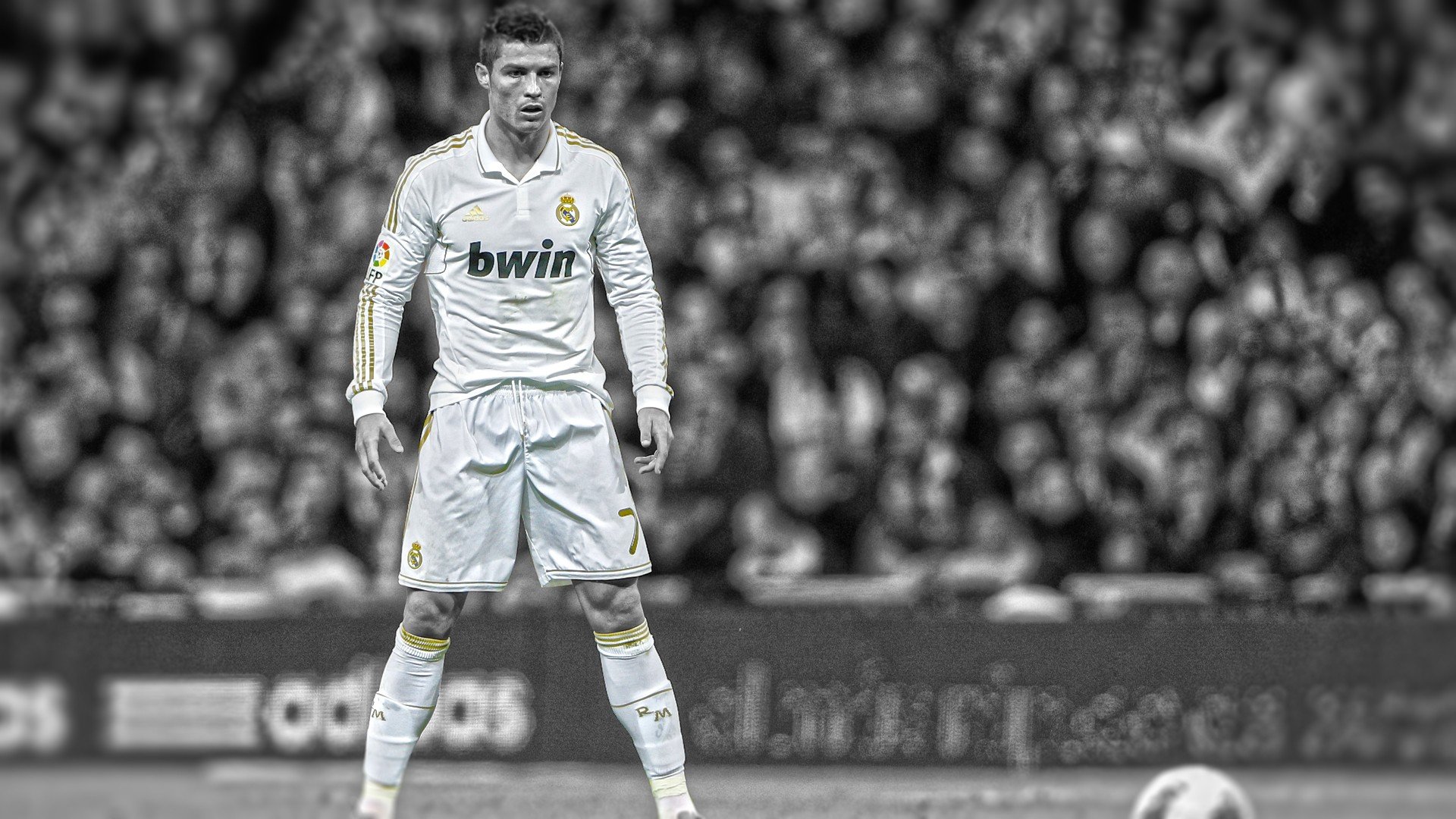 Cristiano Ronaldo Black And White - HD Wallpaper 