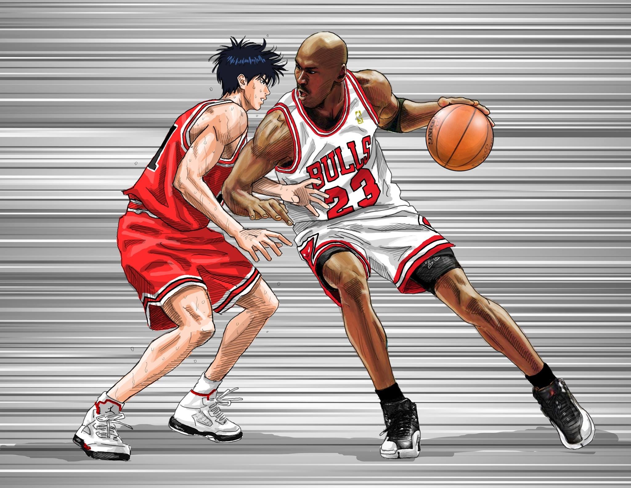 Michael Jordan Wallpaper Dunk 638274 - Kaede Rukawa Michael Jordan - HD Wallpaper 