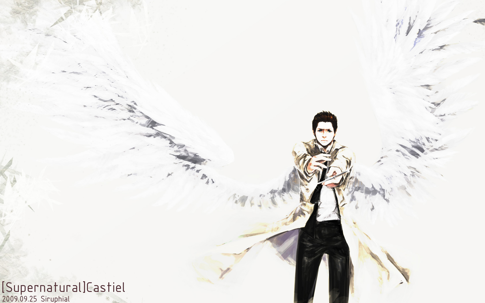 Castiel Wings - HD Wallpaper 