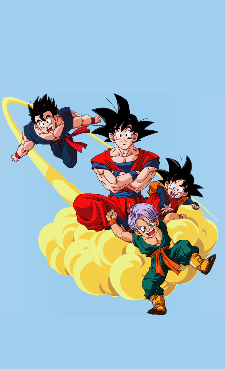 Wallpaper, Dragon Ball Z, And Fondos Image - Goku Goten And Gohan - HD Wallpaper 