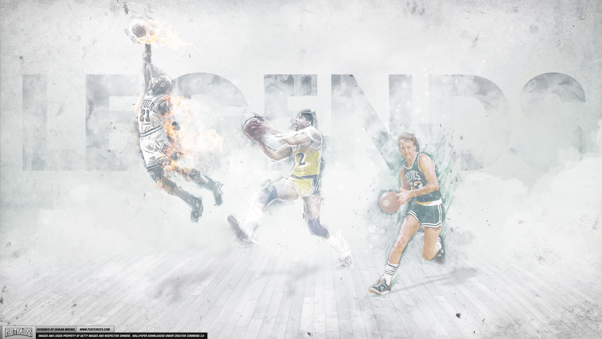 Hd Michael Jordan Magic Johnson - HD Wallpaper 