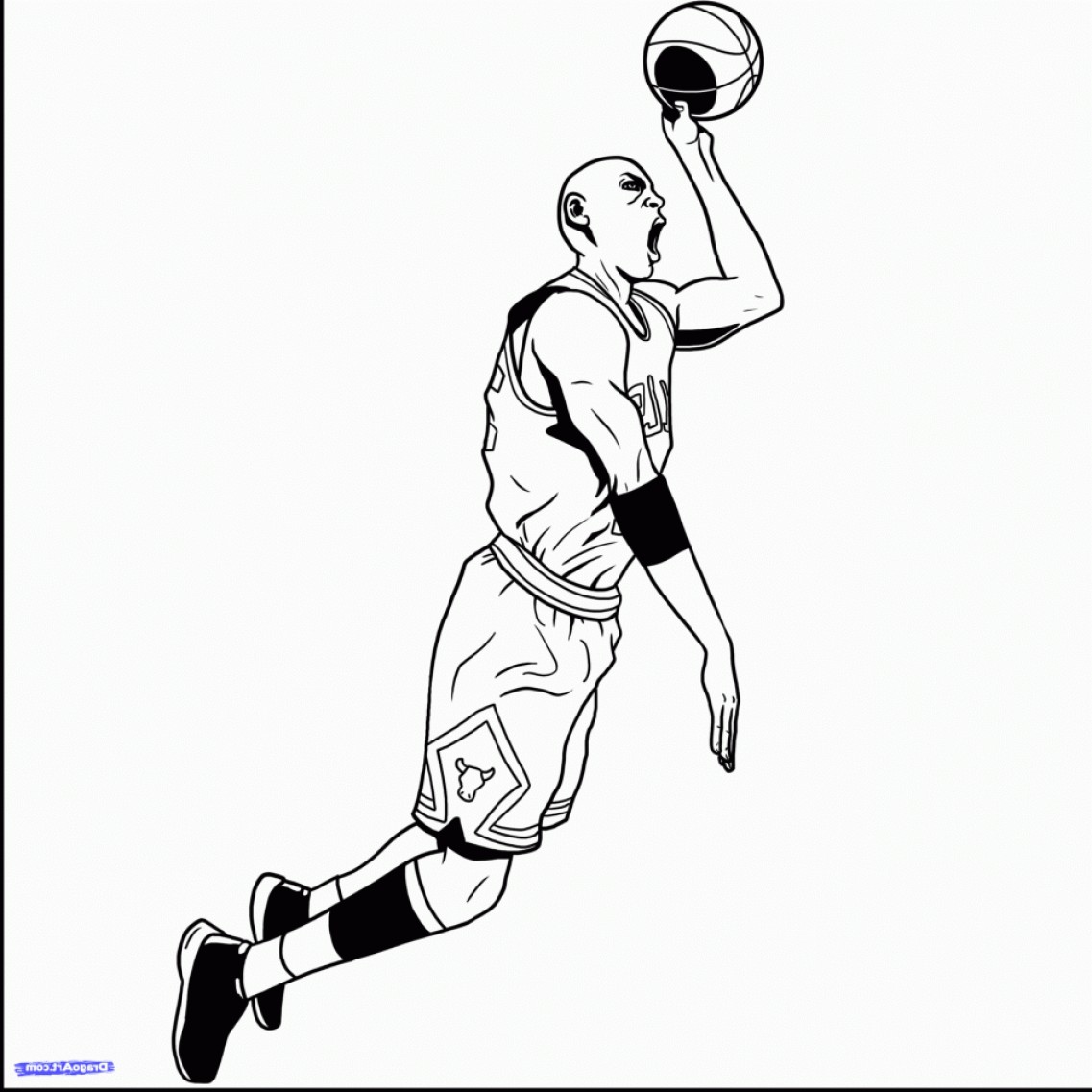 Simple Michael Jordan Coloring Pages With Wallpapers
