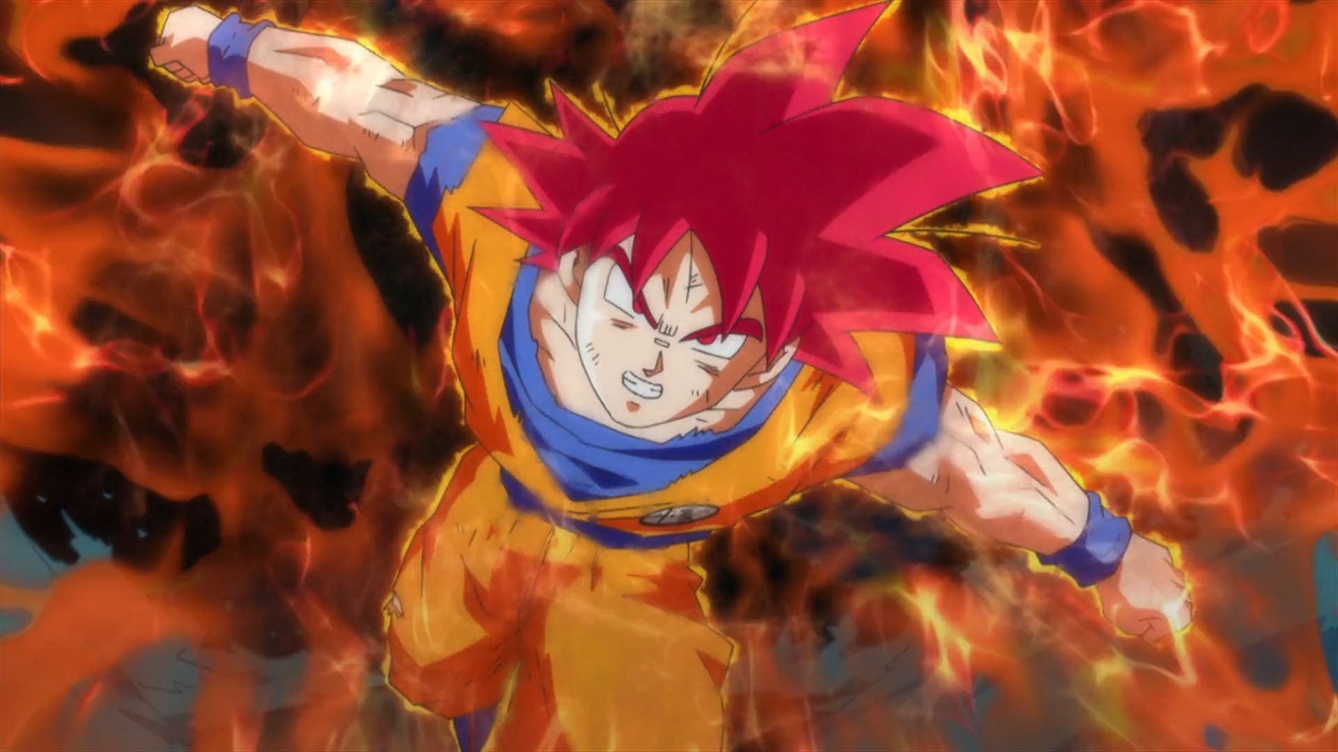 Dragon Ball Z Wallpaper Goku Super Saiyan God - Dragon Ball Battle Of Gods Super Saiyan God - HD Wallpaper 