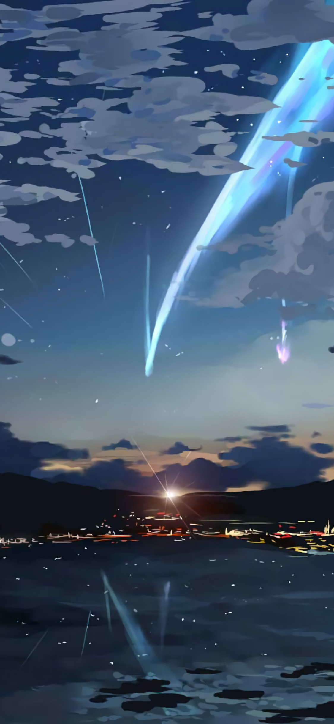 Your Name, Sky, Stars, Kimi No Na Wa, Lights - Ipad Wallpaper Your Name - HD Wallpaper 