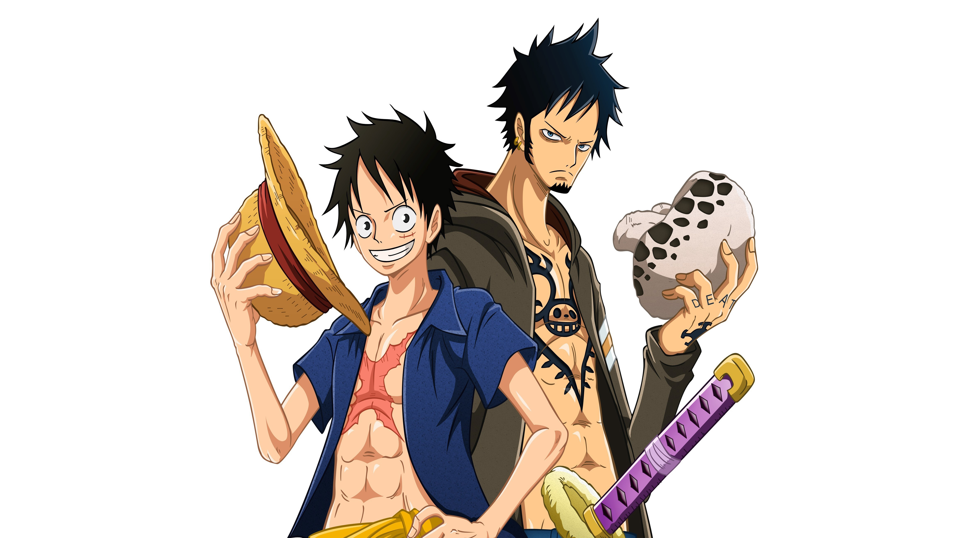 One Piece Luffy Law Wallpaper - One Piece Wallpaper Luffy Law - HD Wallpaper 