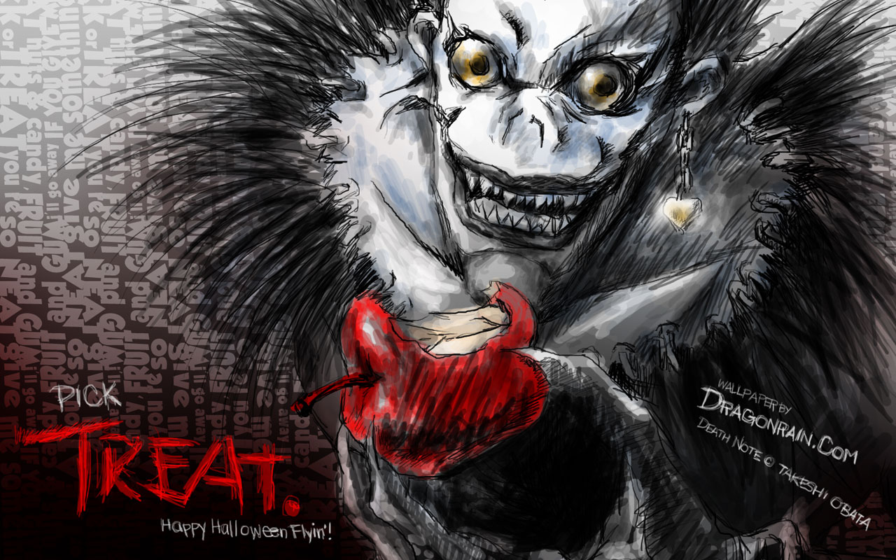 Chibi Death Note Wallpapers - Ryuk Death Note - HD Wallpaper 