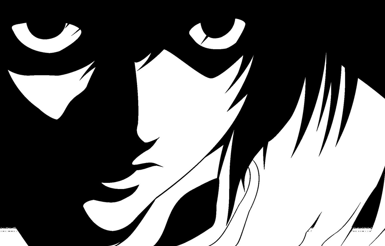 Photo Wallpaper Death Note, Death Note, Death, Note - L Death Note Art - HD Wallpaper 