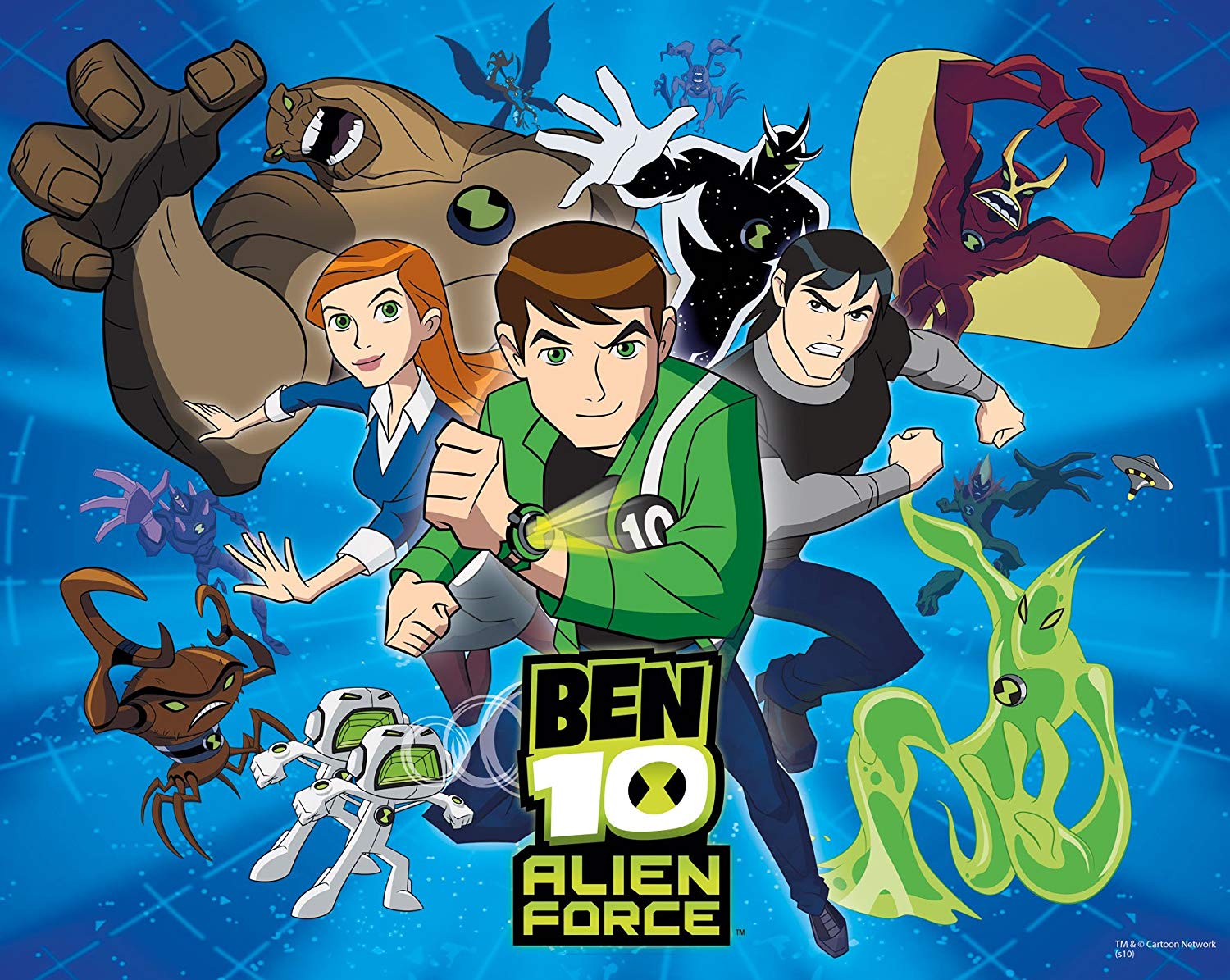 Walltastic Ben 10 Alien Force Wallpaper Mural 8ft X - Ben 10 Alien Force Poster - HD Wallpaper 