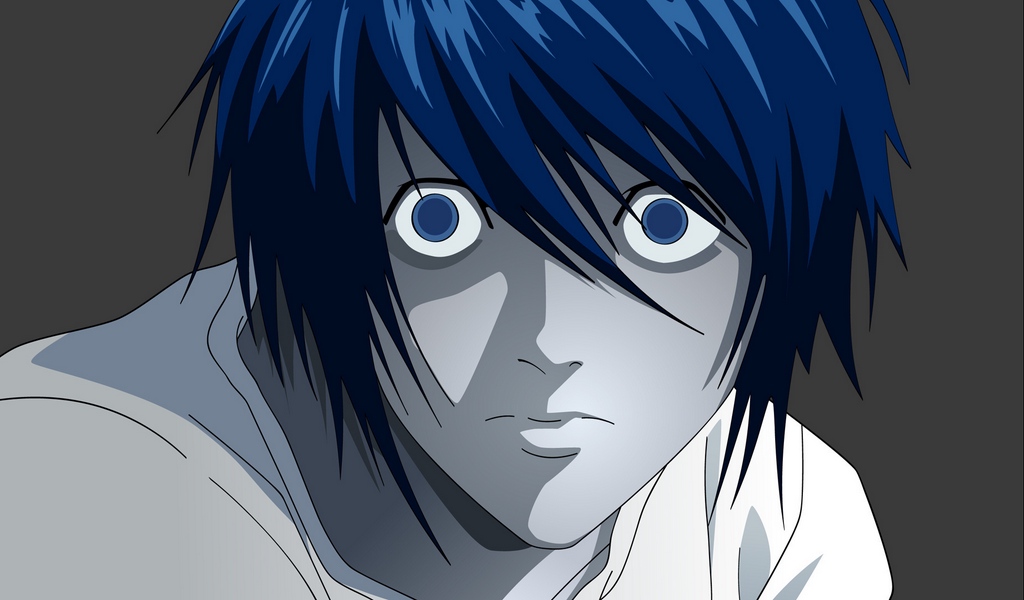 Wallpaper Death Note, L, Face, Agent - L Death Note Eyes - HD Wallpaper 