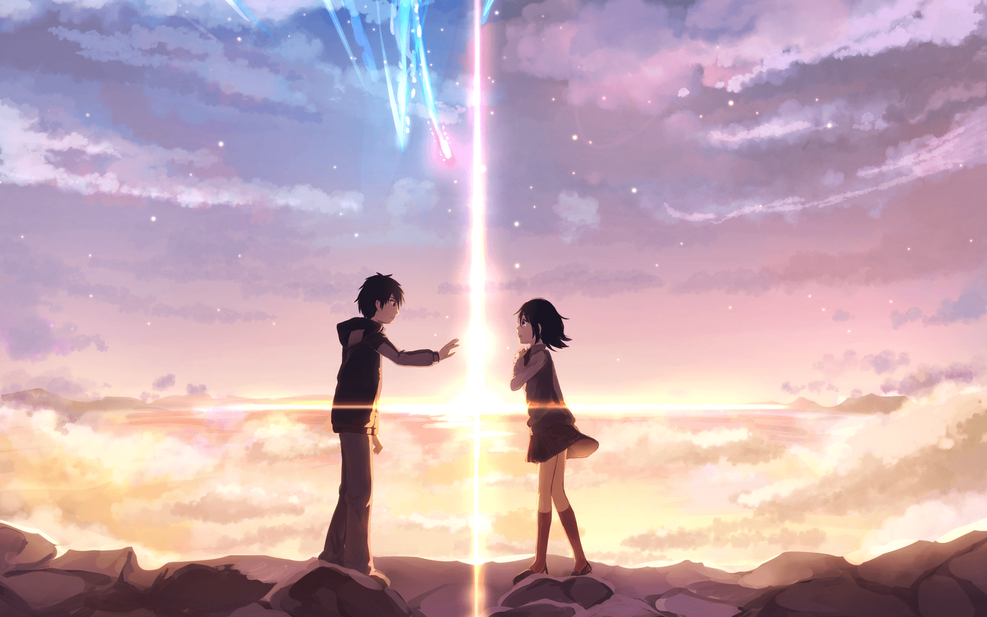 Kimi No Na Wa Wallpapers Wallpapers - Kimi No Na Wa Wallpaper Couple - HD Wallpaper 