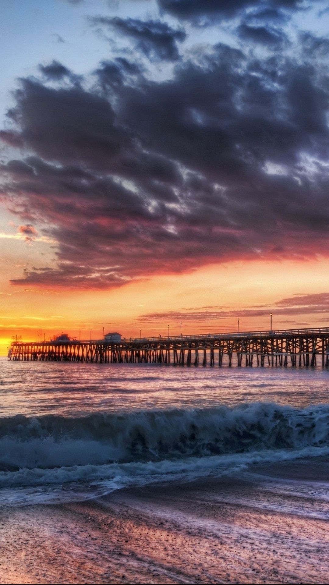 California Beach Dock Sunset Iphone 6 Plus Wallpaper - Iphone 6 Wallpaper Hd California - HD Wallpaper 