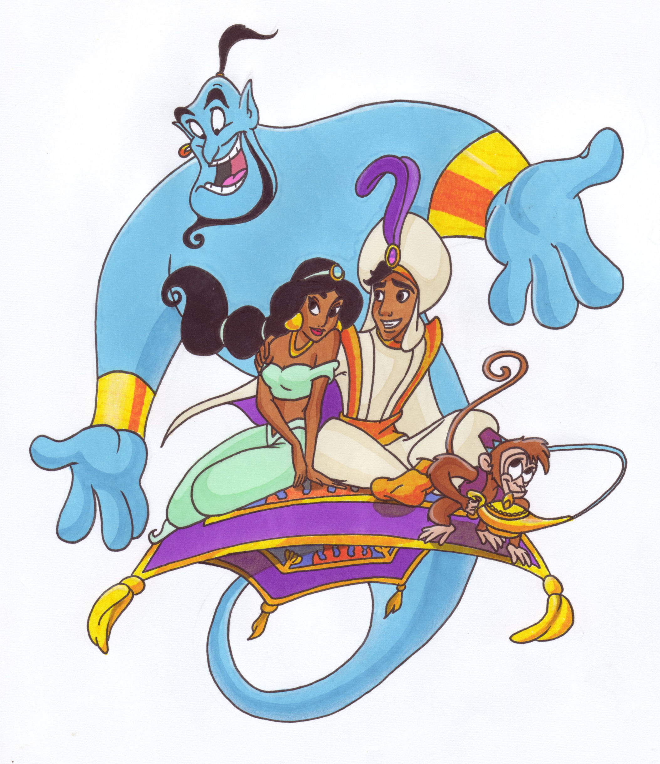 Aladdin - Cartoon - HD Wallpaper 