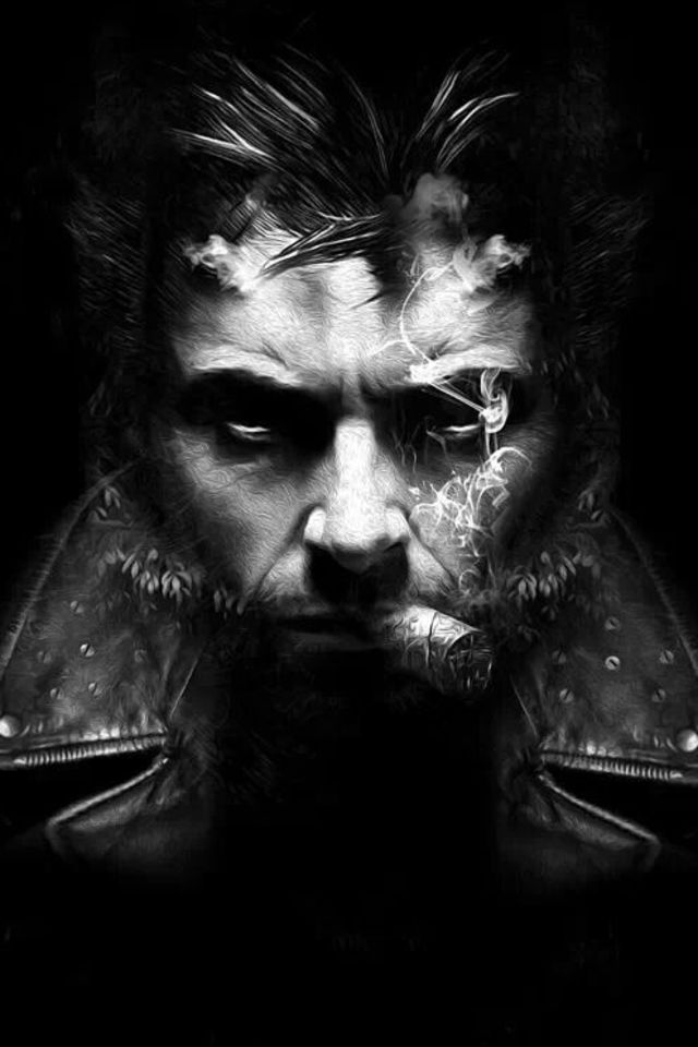 Wallpaper For Iphone - Hugh Jackman Wolverine With Cigar - HD Wallpaper 