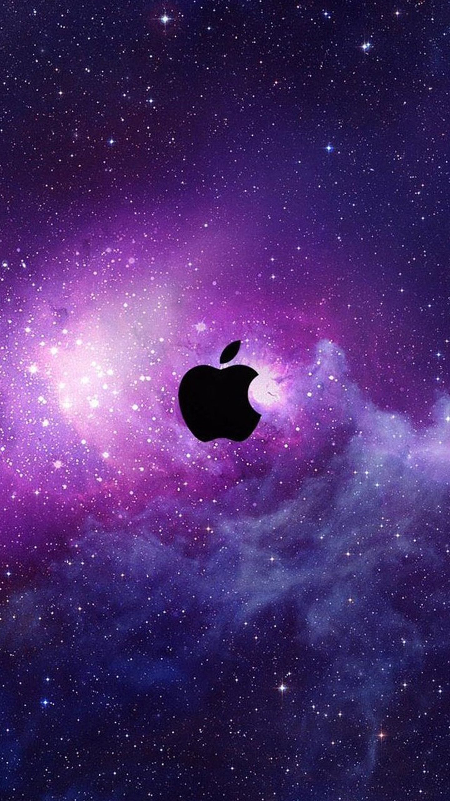 Deep Space Iphone Wallpapers - Apple Logo Wallpaper Galaxy - HD Wallpaper 