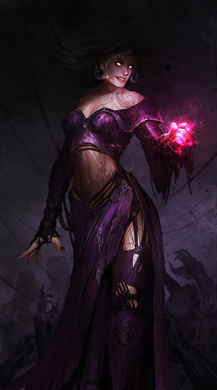 Magic The Gathering Liliana 728x1304 Wallpaper Teahub Io