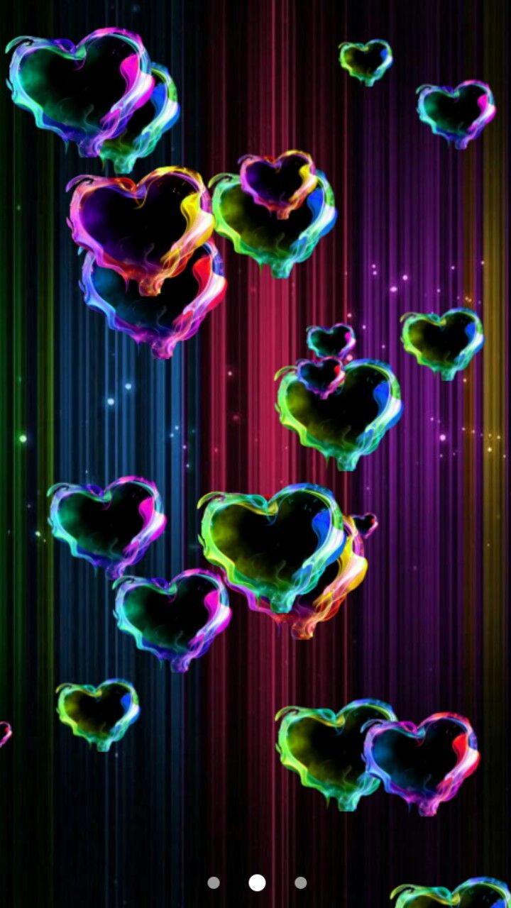 Beautiful Rainbow Heart Background - HD Wallpaper 