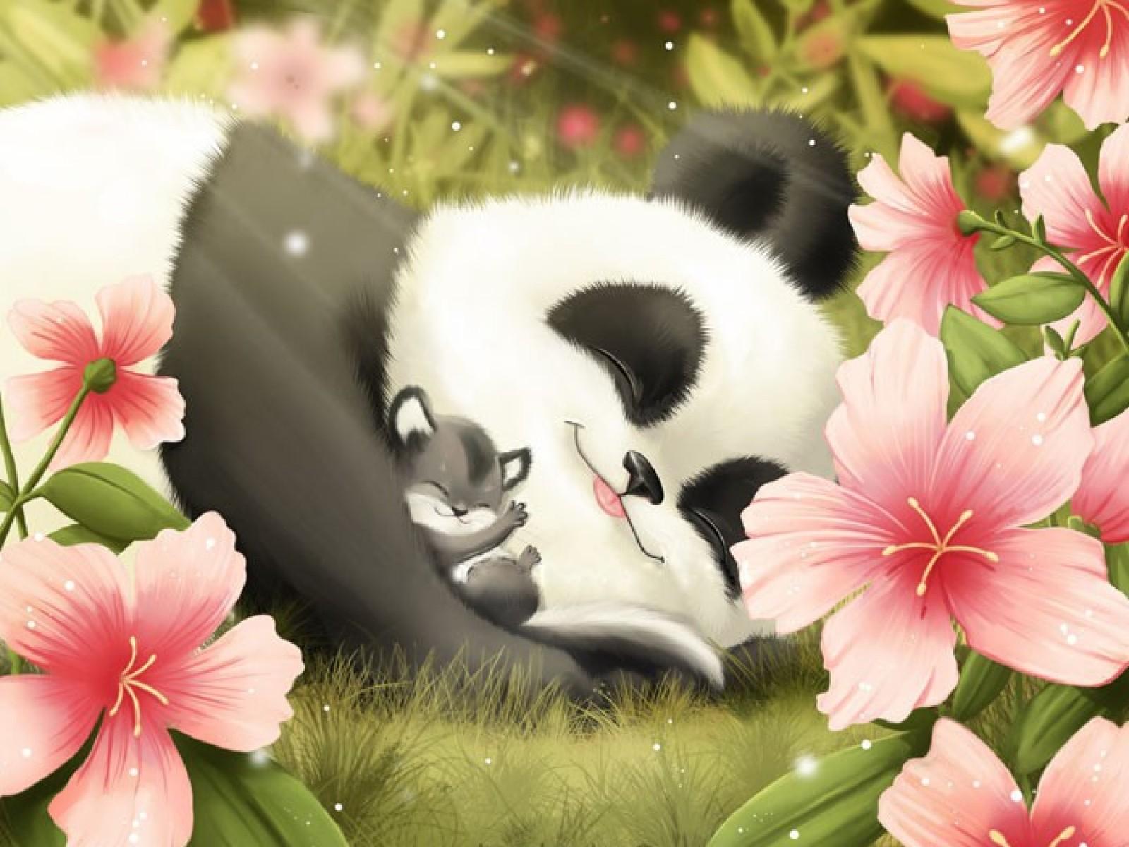 Anime Cute Wallpaper Panda - HD Wallpaper 