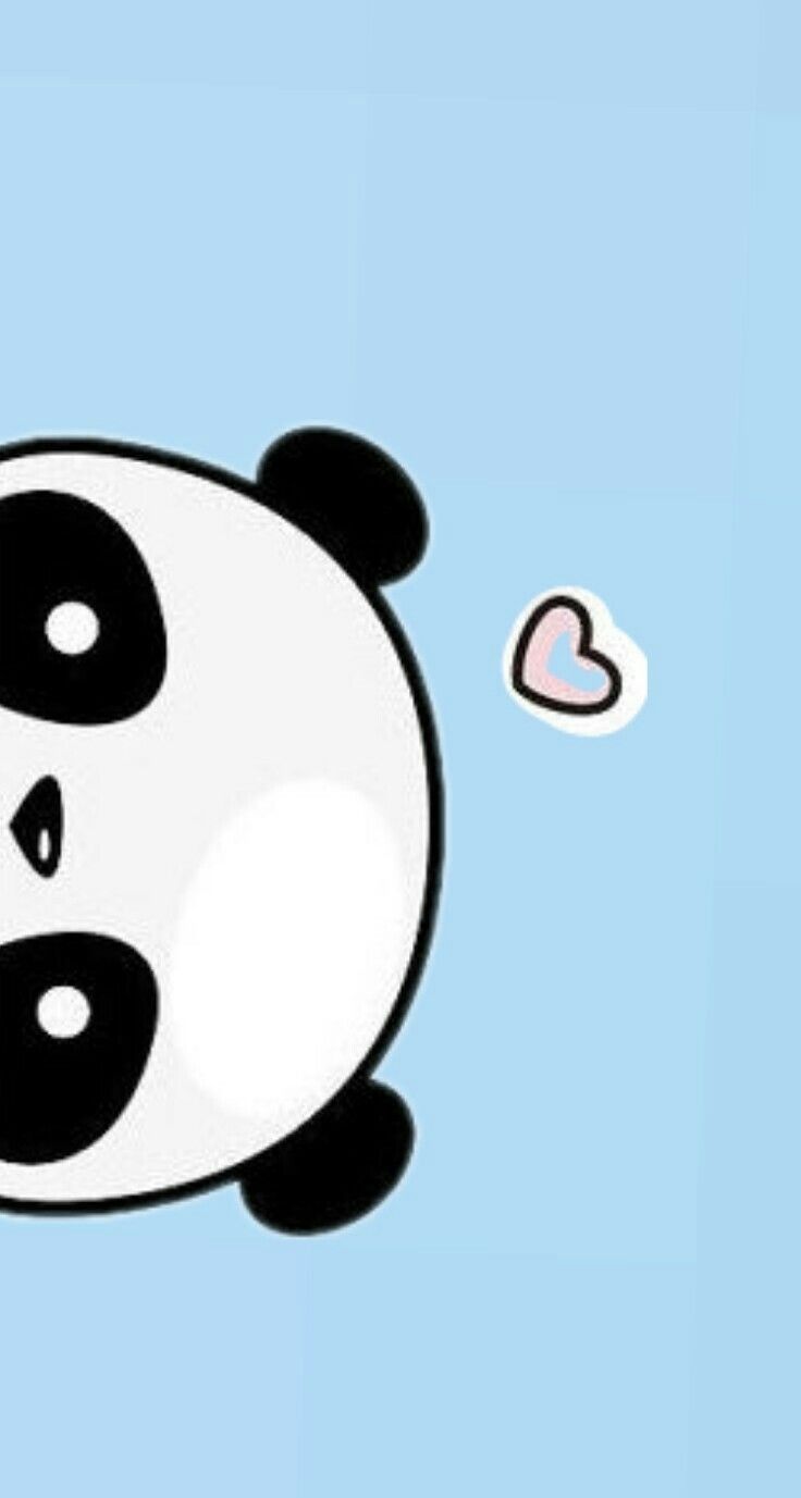 Cute Panda Cartoon Black And White - 736x1377 Wallpaper 