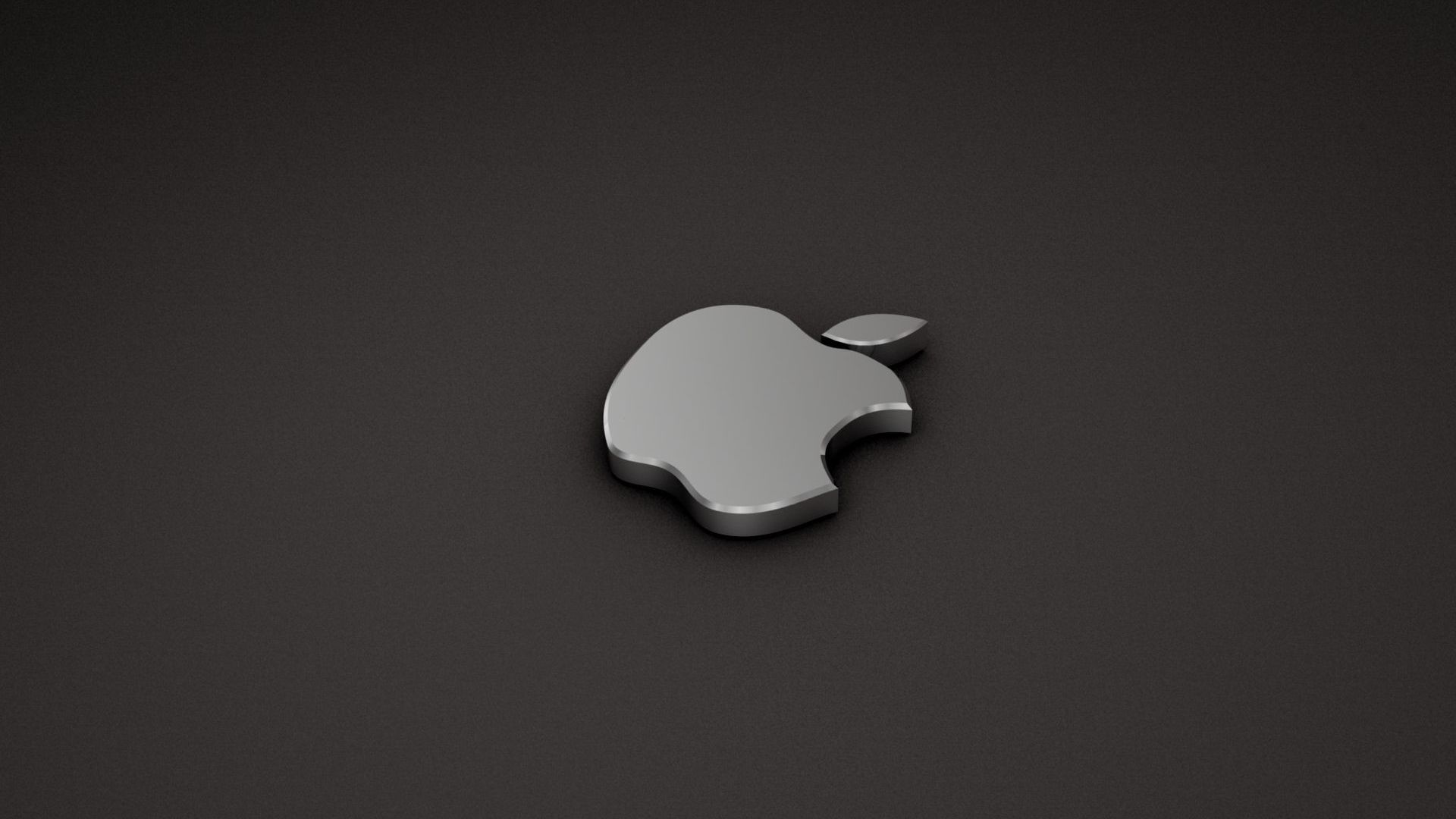 3d Black And White Mac Apple Logo Hd Wallpaper - Mac 3d Wallpaper Black - HD Wallpaper 