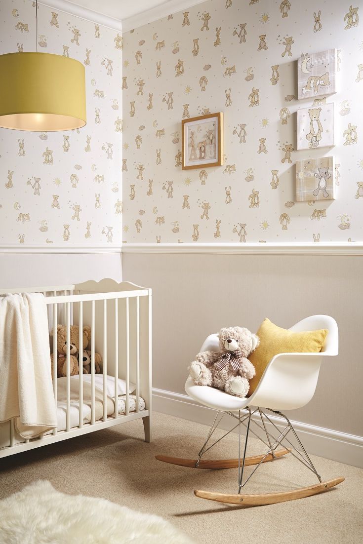 Teddy Bear Wallpaper Nursery - HD Wallpaper 