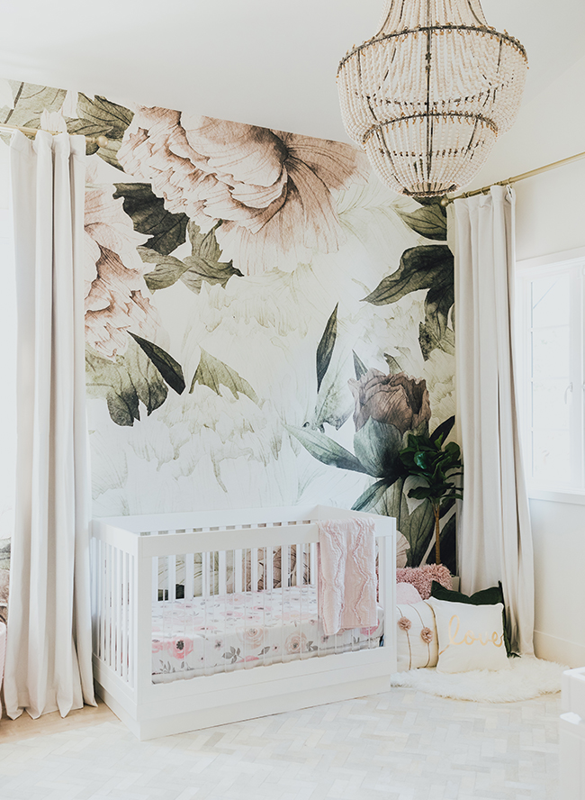 Floral Wallpaper Nursery, Jessi Mallay - Large Floral Wallpaper Nursery - HD Wallpaper 