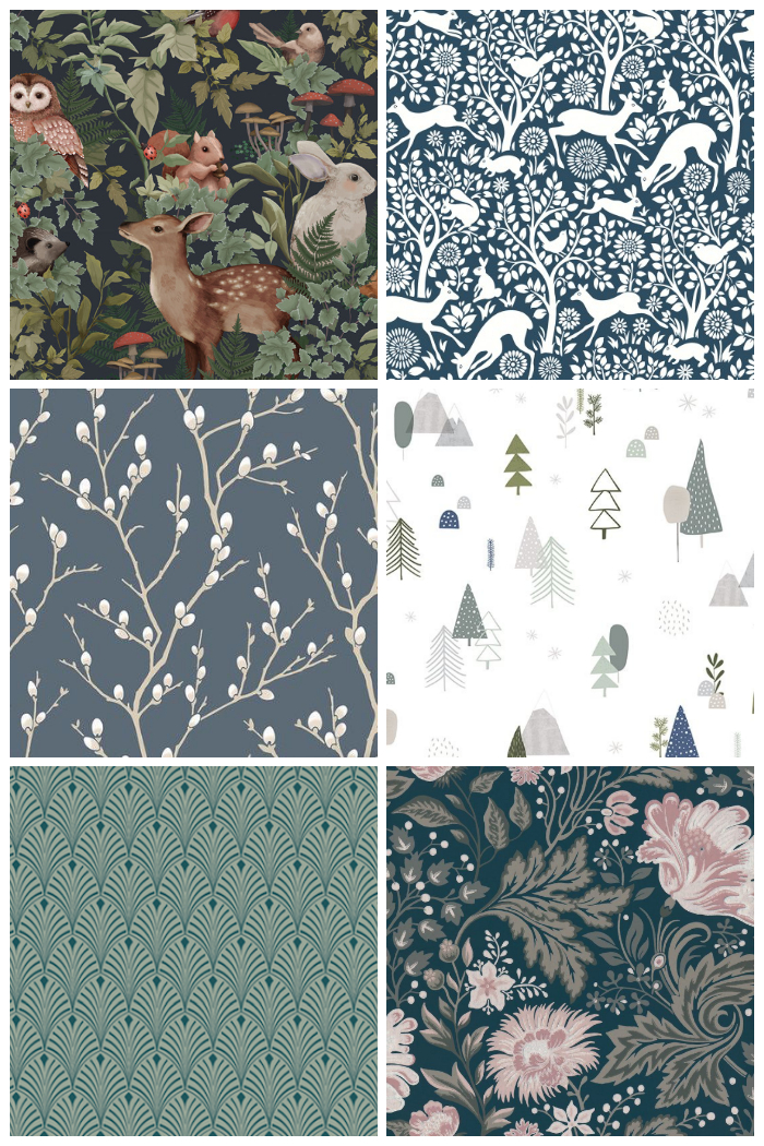 Childrens Kids Rooms Wallpaper Botanical Woodland - Woodland Wallpaper Kids - HD Wallpaper 