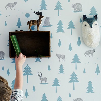 Designer Childrens Wallpaper - Hibou Home Into The Wild - HD Wallpaper 