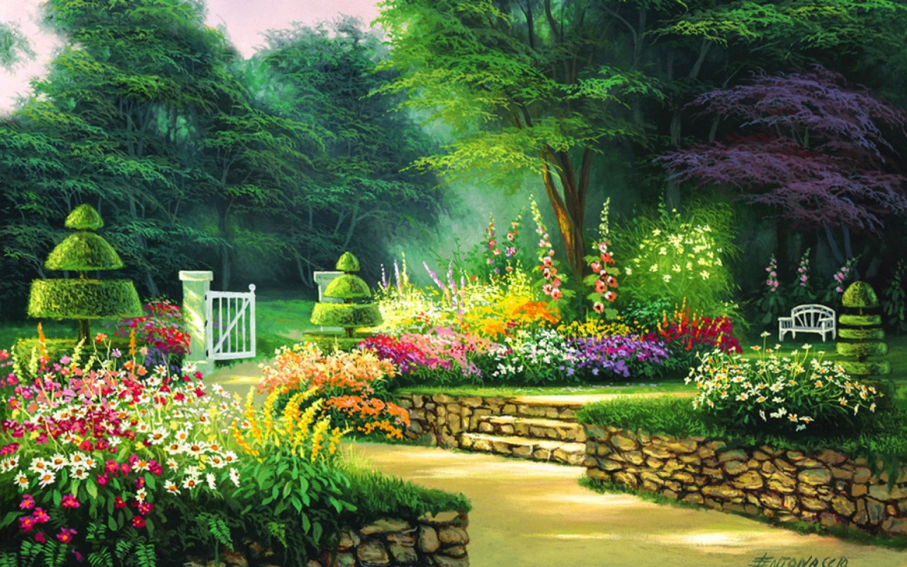 Topiary Garden Wallpapers - Full Hd Garden Background - HD Wallpaper 