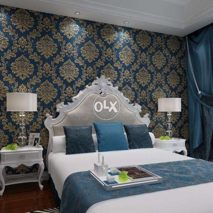 Dark Blue Wallpaper Living Room Bedroom Wallpaper - Blue Wallpaper For  Bedroom - 700x700 Wallpaper 