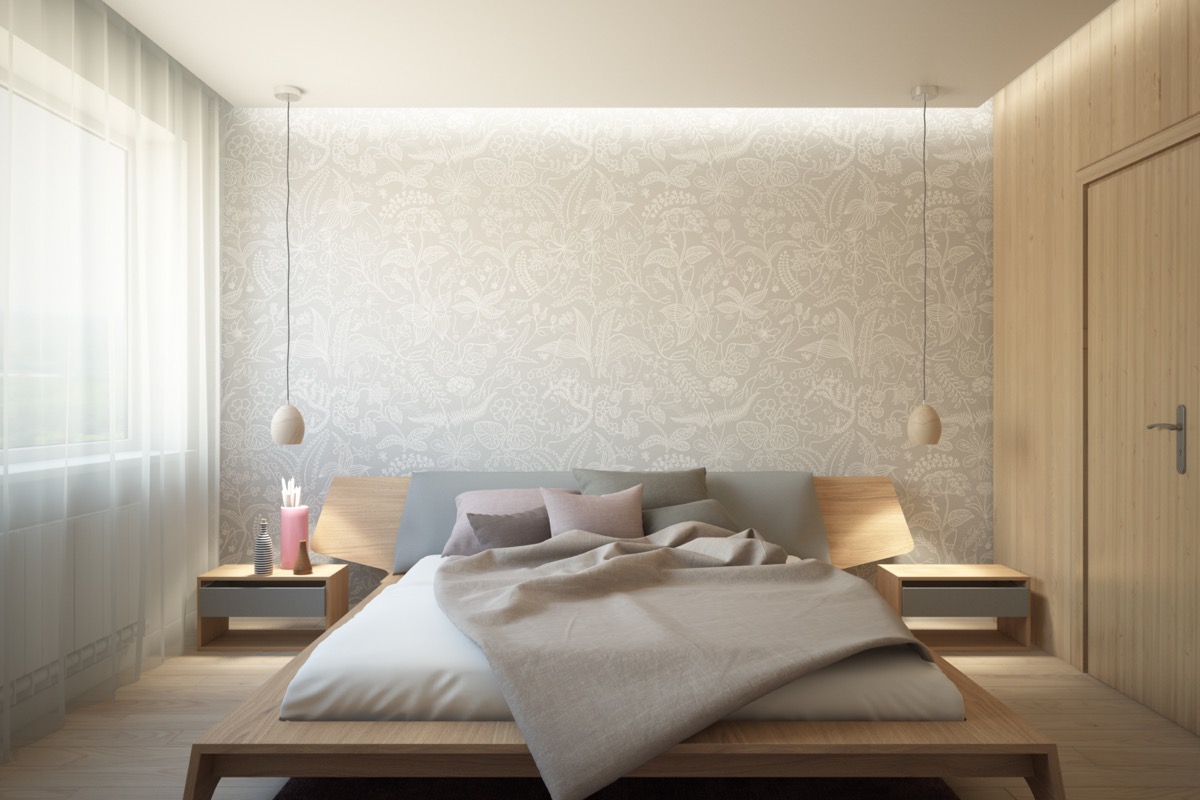Back Wall Design Of Bed Room - HD Wallpaper 