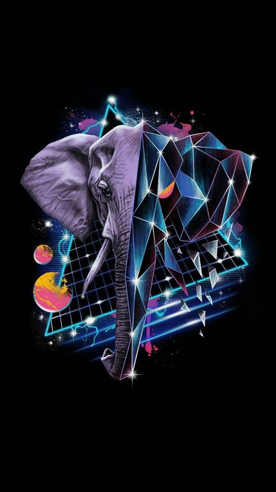 Elephant Art - 540x960 Wallpaper 