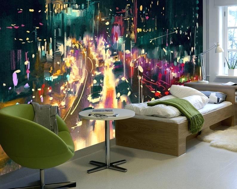 City Bedroom Wallpaper Wall Mural Print Image 0 Birmingham - Modern Kitchen Murals - HD Wallpaper 