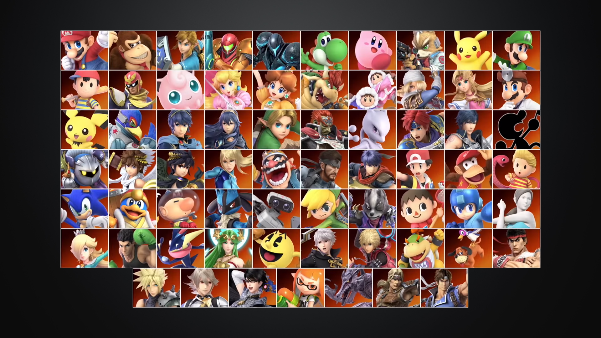 Super Smash Bros Ultimate Hero Roster - HD Wallpaper 