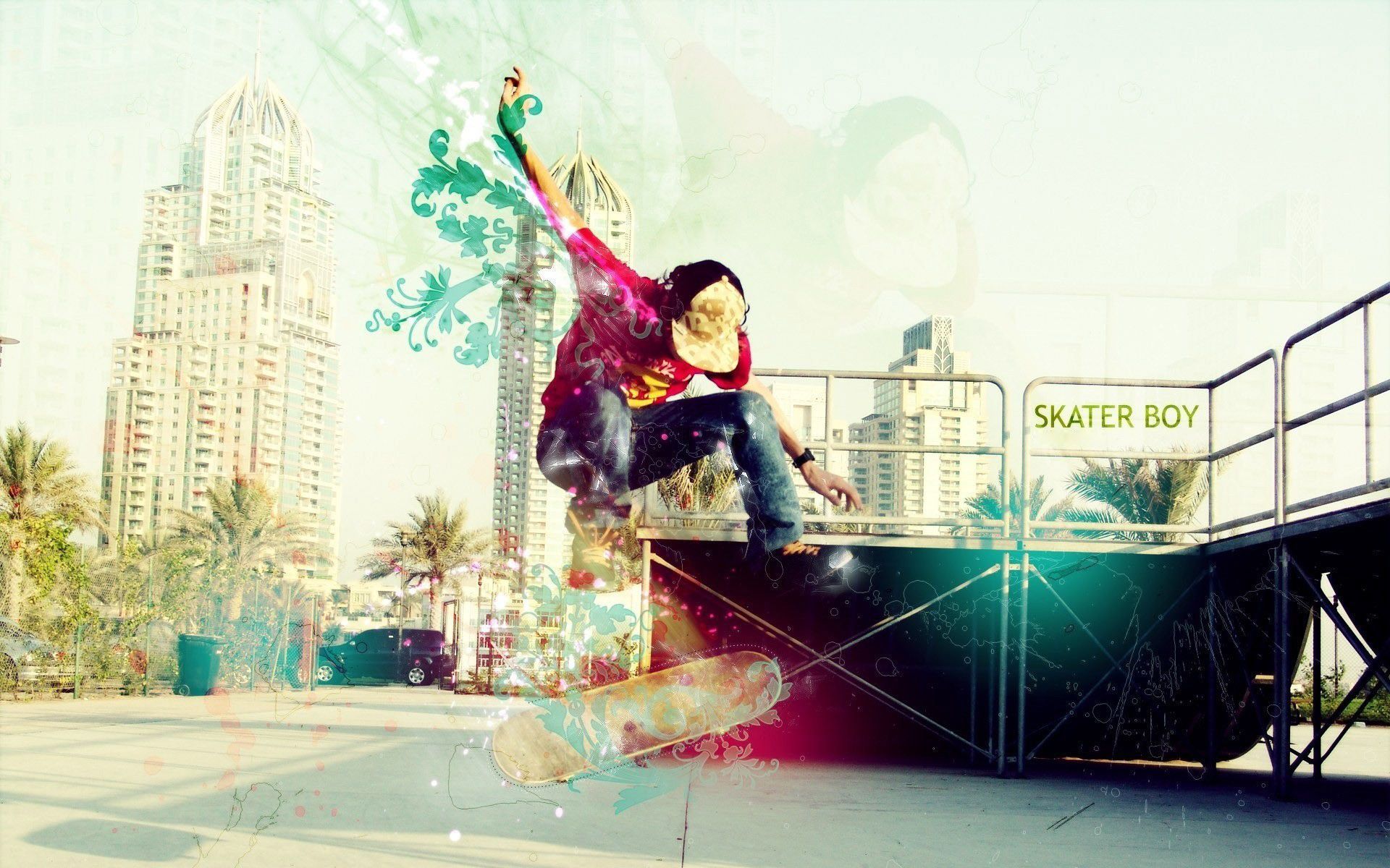 Skaters Background - HD Wallpaper 