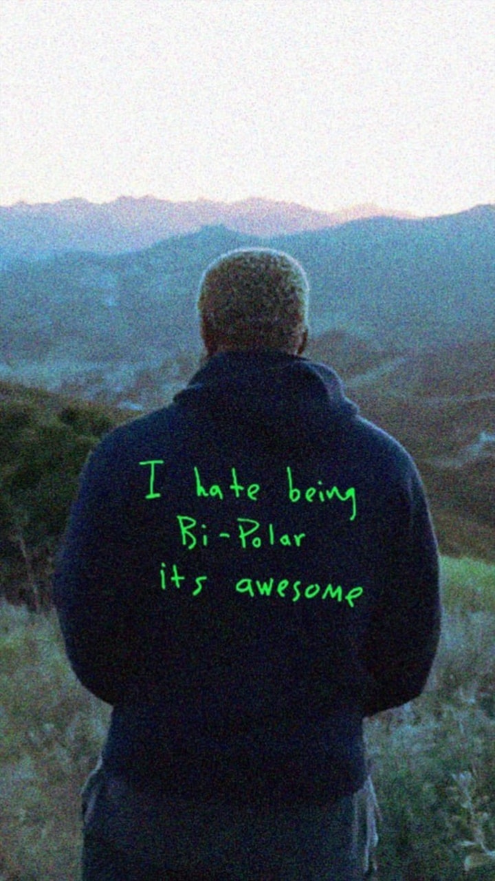 Kanye West Rap And Wallpaper Image Hate Being Bipolar It S Awesome Hoodie 720x1280 Wallpaper Teahub Io