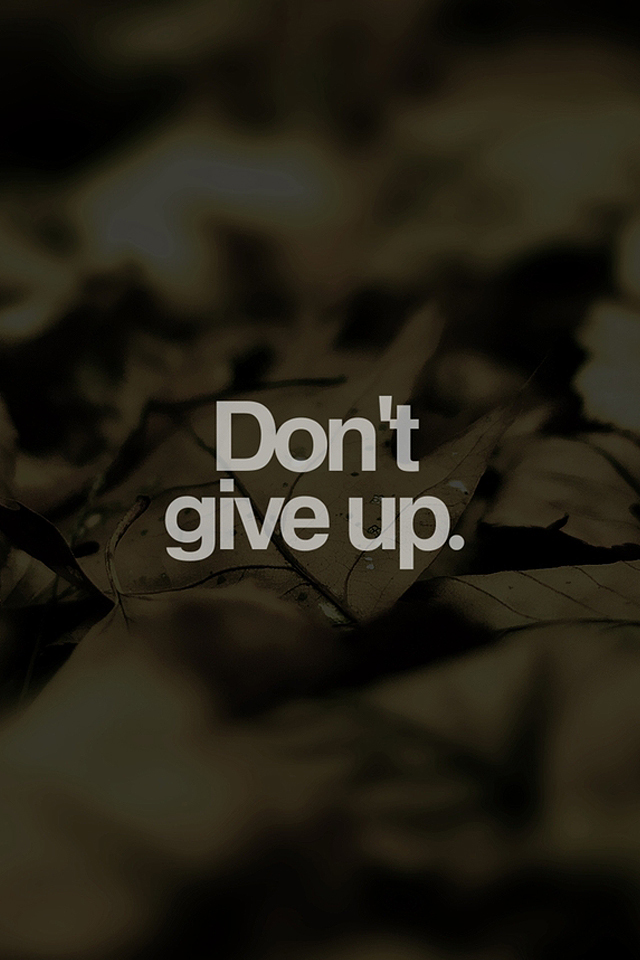 Motivational Quote Wallpaper - Never Give Up Try Your Best - 640x960  Wallpaper 