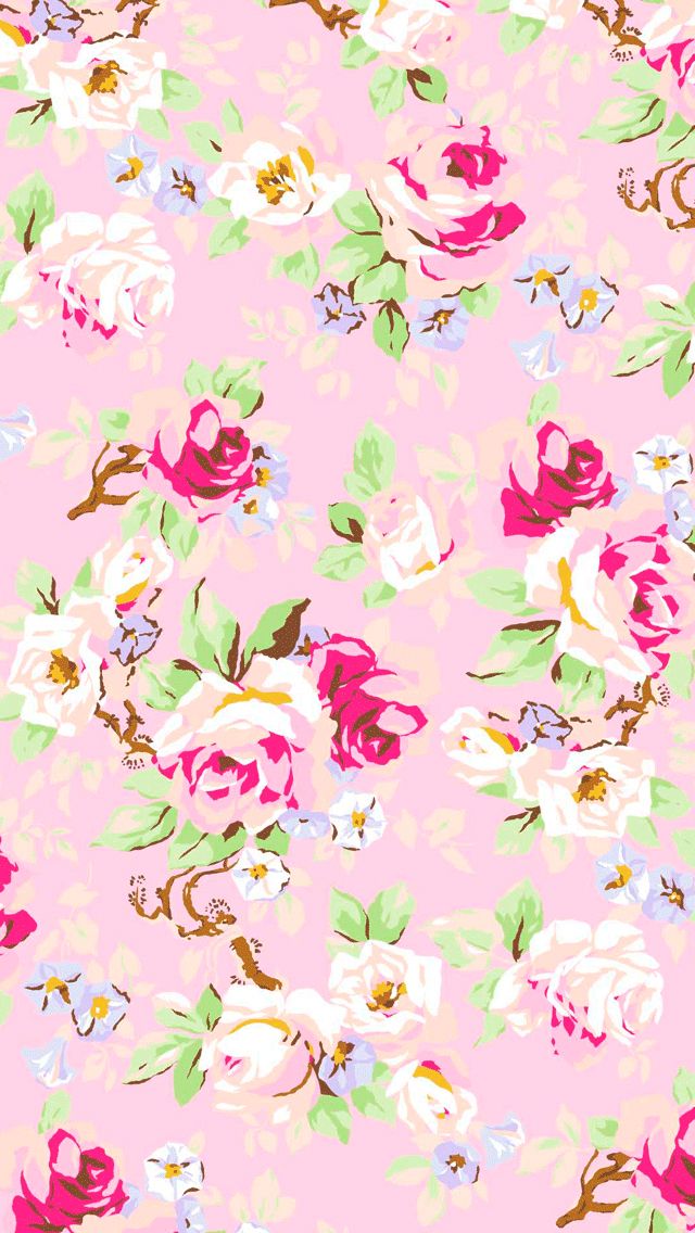 Pink Floral Wallpaper Iphone - HD Wallpaper 