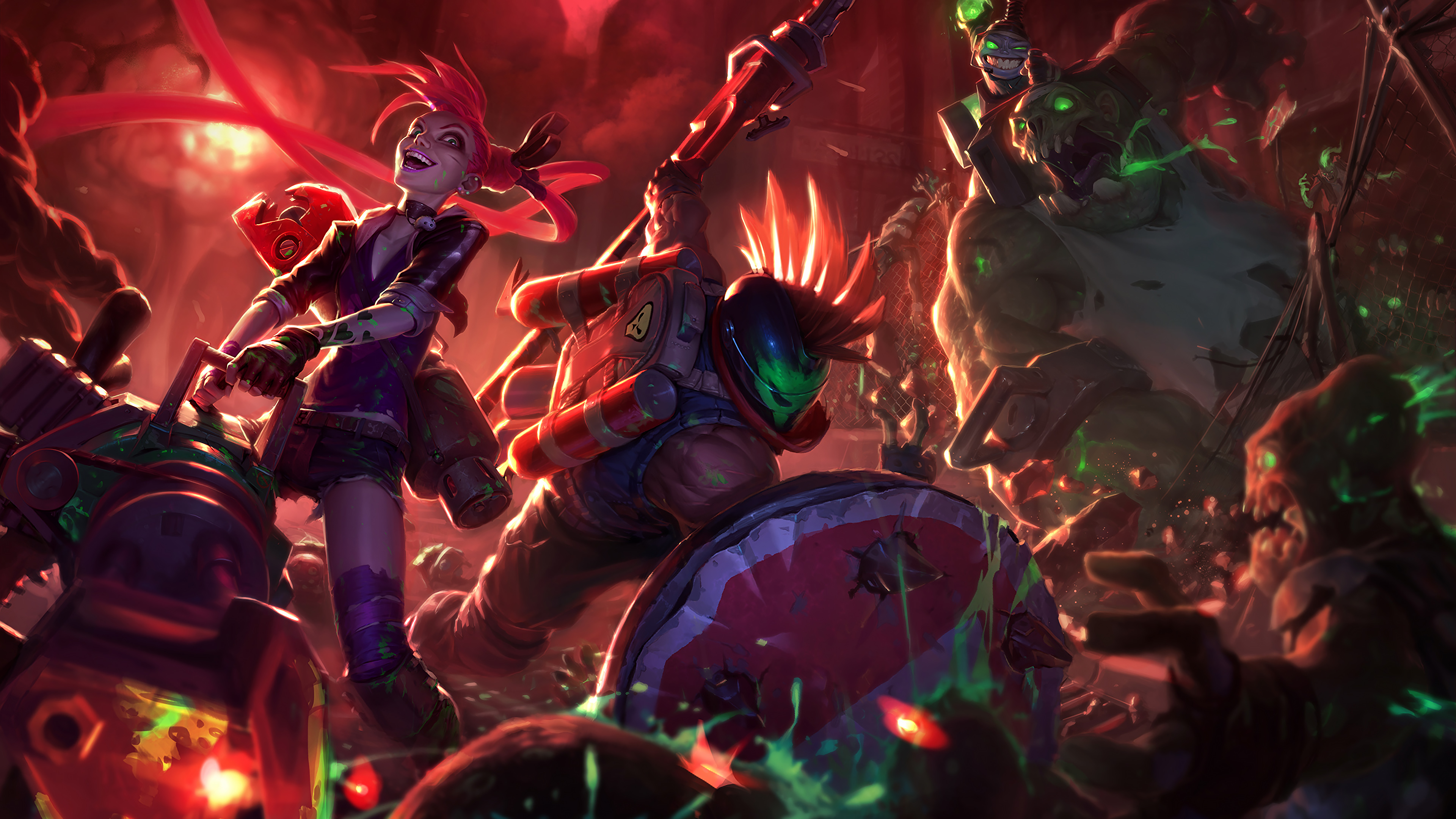 Slayer Jinx, Pantheon & Nunu Splash Art League Of Legends - Splash Art Nunu Rework - HD Wallpaper 