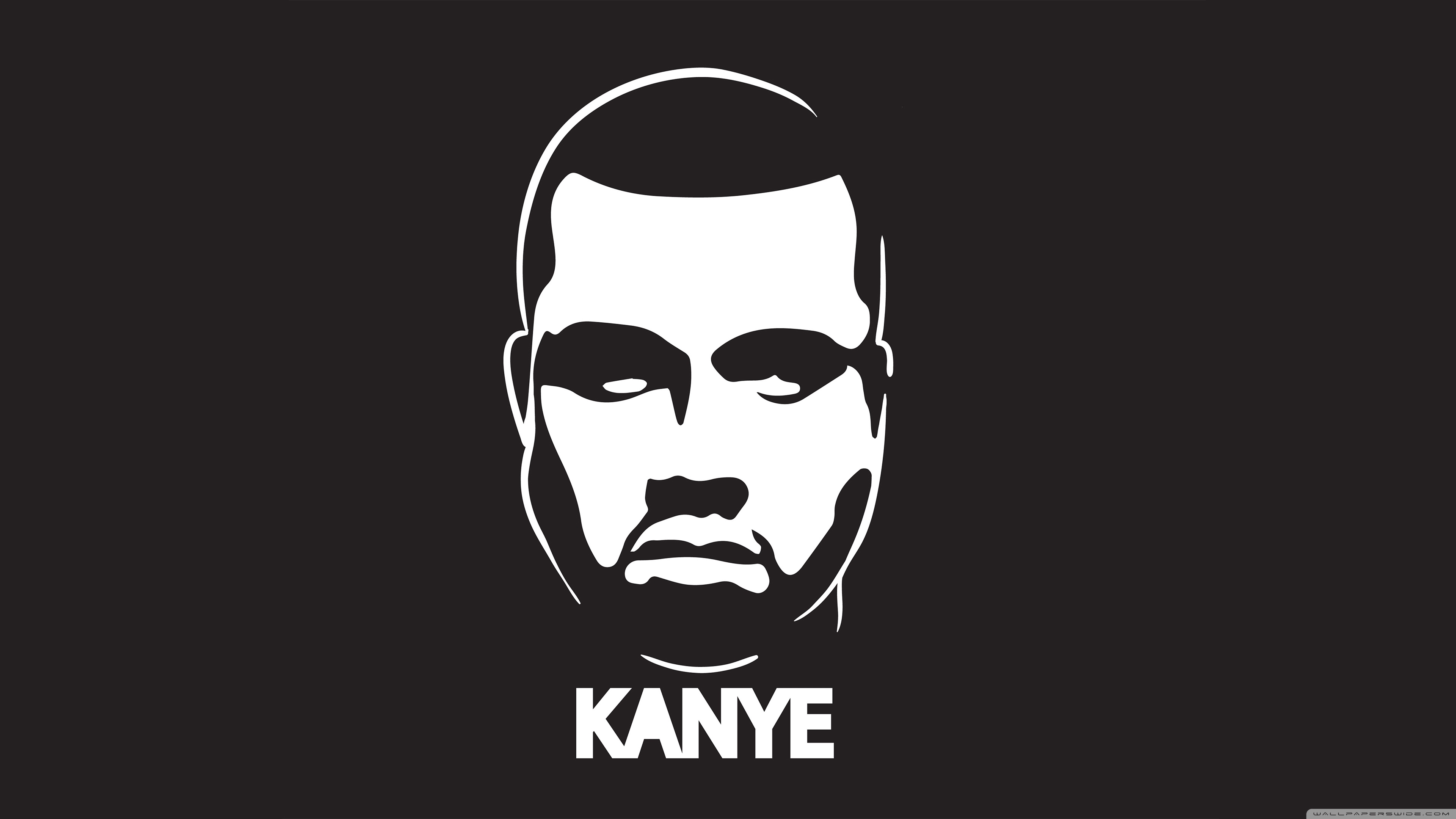 Cartoon Kanye Black And White - HD Wallpaper 
