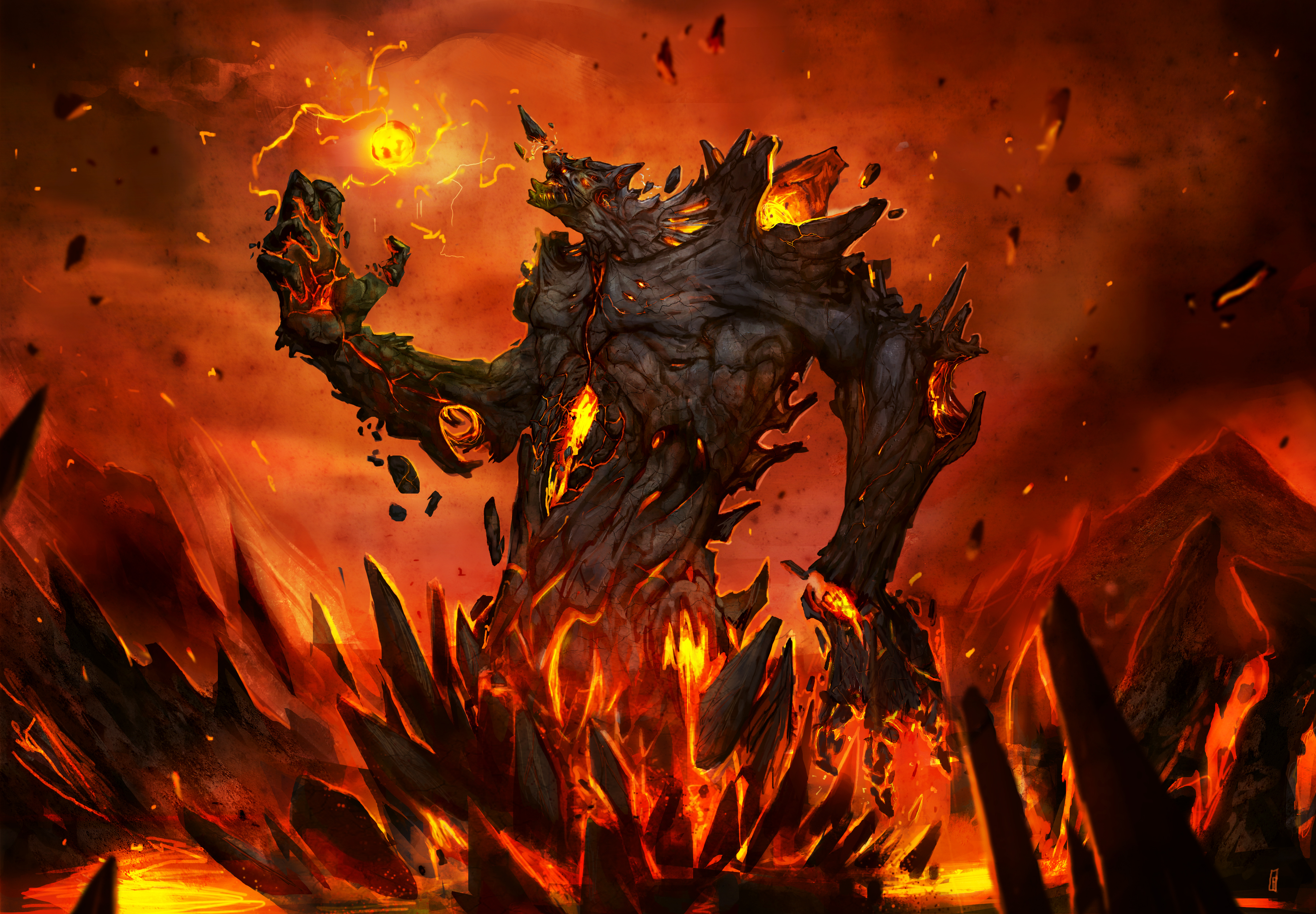Fire Colossus - HD Wallpaper 