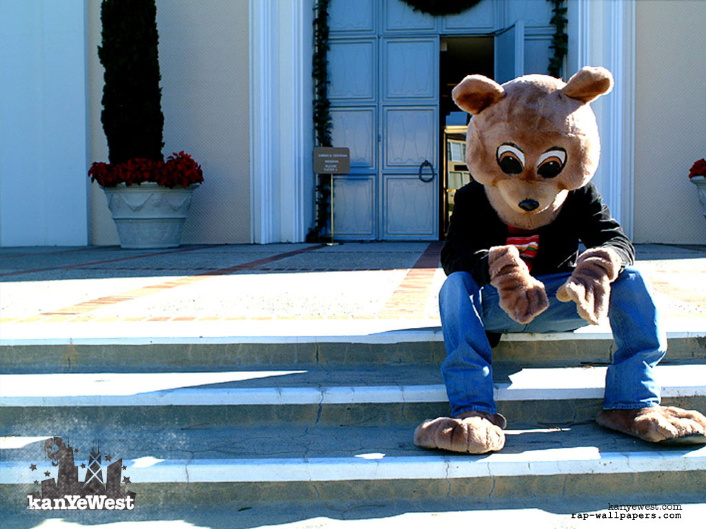 Kanye West - Kanye West Bear College Dropout - HD Wallpaper 