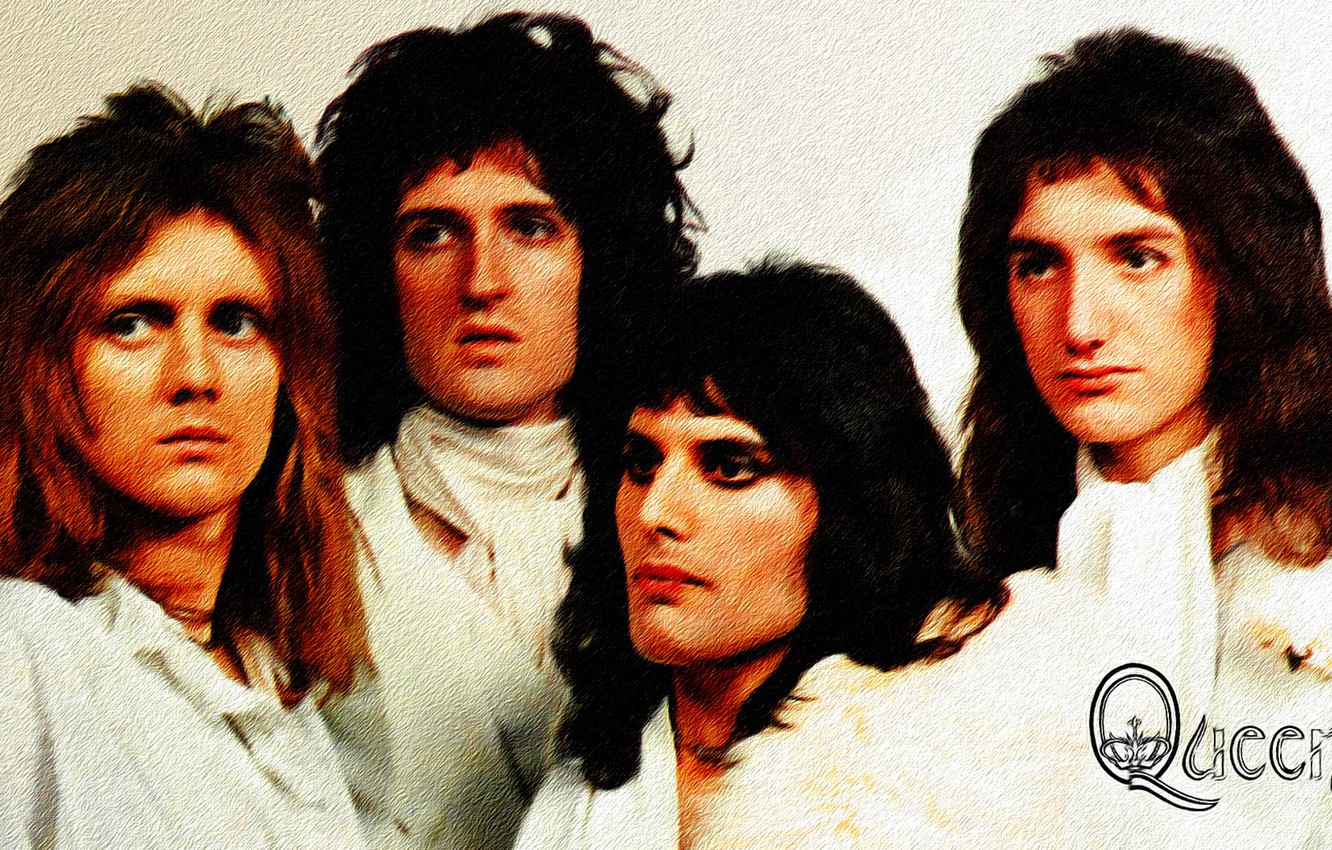 Photo Wallpaper Wallpaper, Figure, Painting, Canvas, - Queen The Band Names - HD Wallpaper 
