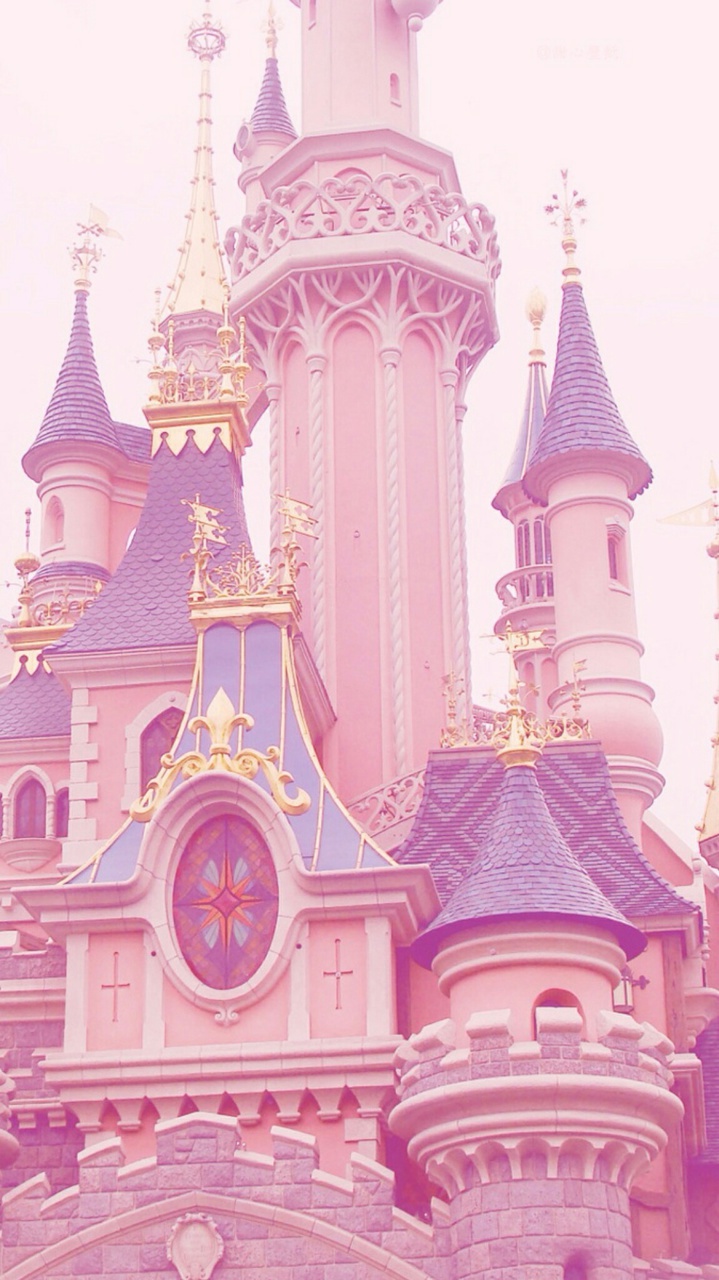 Pink, Castle, And Pastel Image - Disneyland Park, Sleeping Beauty's Castle - HD Wallpaper 