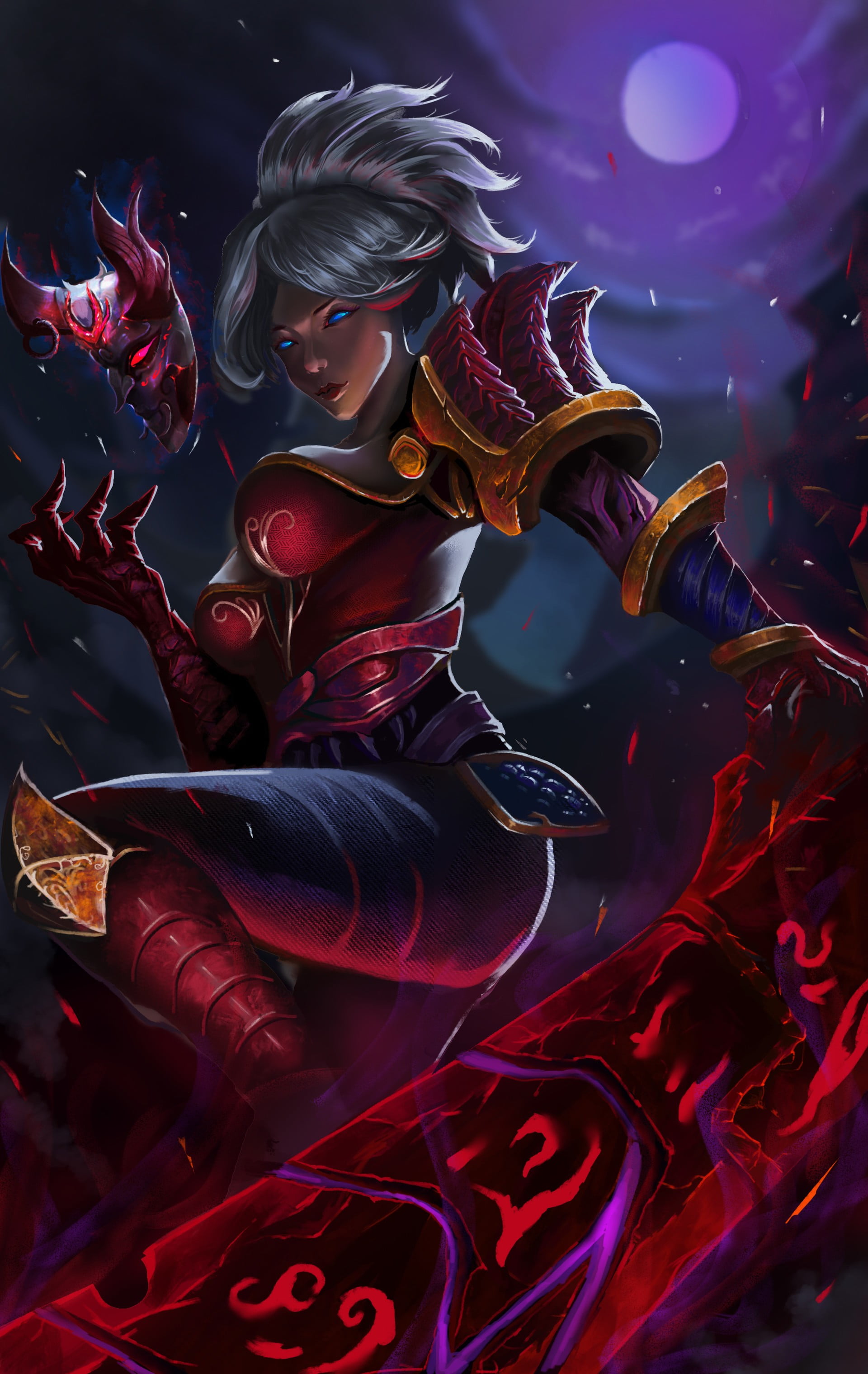 Lol Blood Moon Riven - HD Wallpaper 