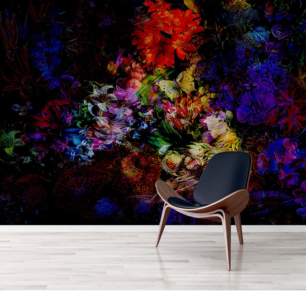Wallpaper - Jungle Vibe - Dark Floral - Kerrie Brown - HD Wallpaper 
